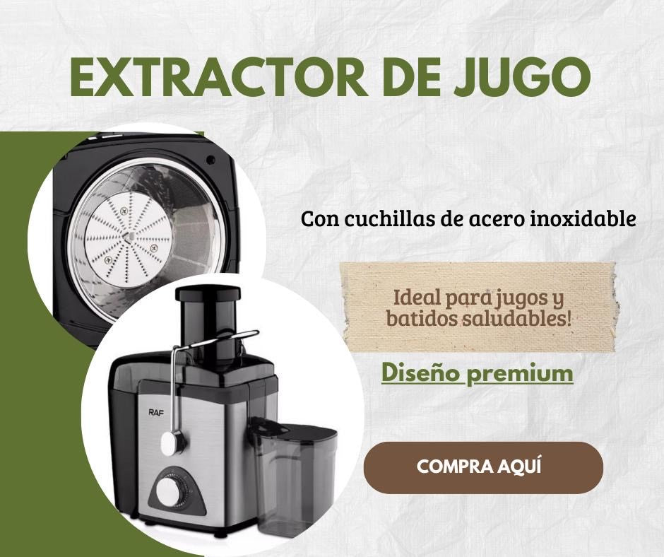 EXTRACTOR DE JUGO PREMIUM Ultra rápido y silencioso 1000W