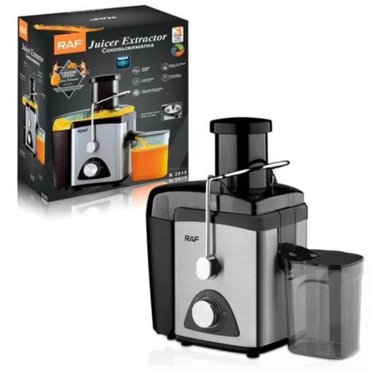 EXTRACTOR DE JUGO PREMIUM Ultra rápido y silencioso 1000W