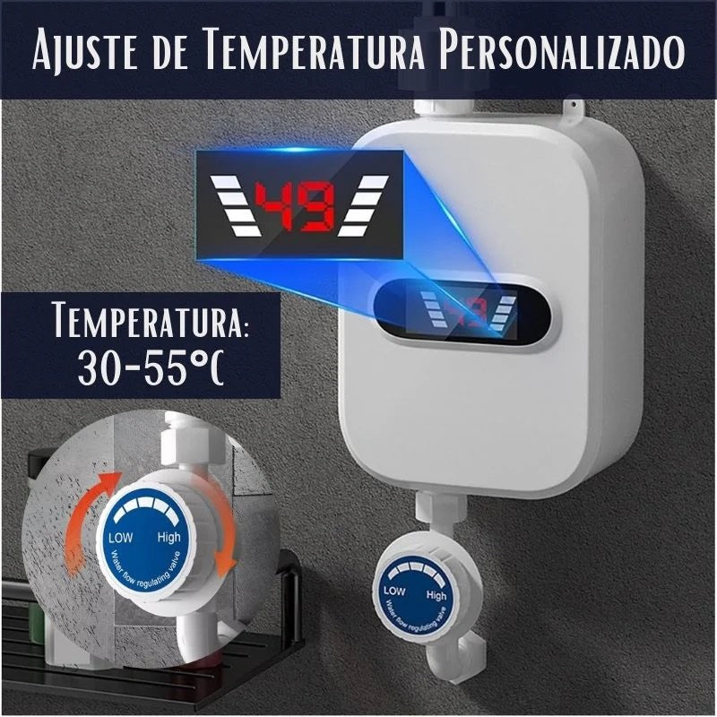 CALENTADOR DE AGUA CON DUCHA ULTRA RÁPIDO