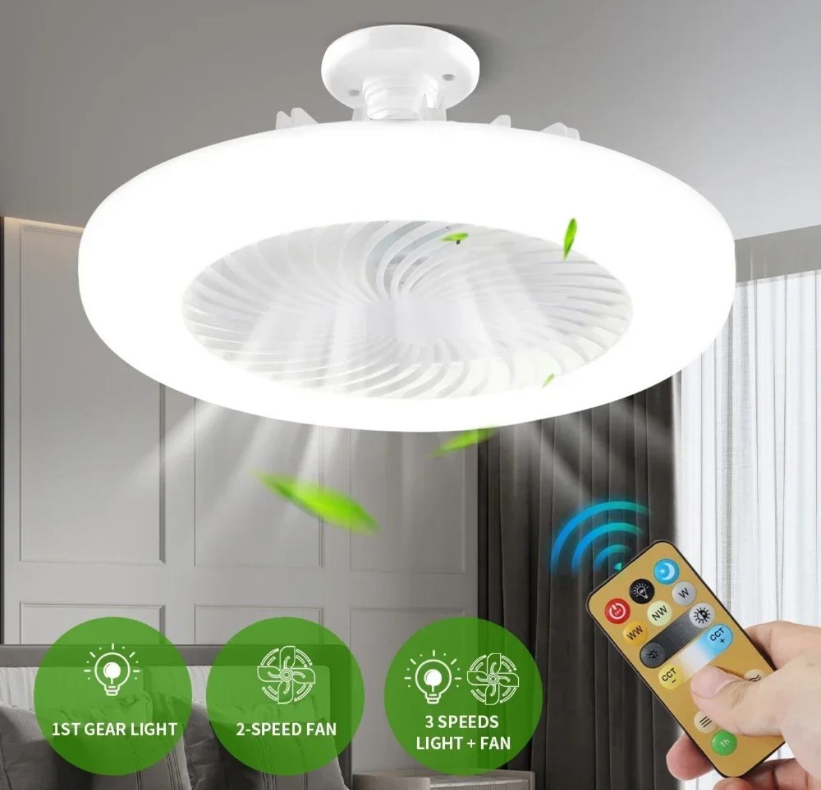 Ampolleta Ventilador Led 3 en 1