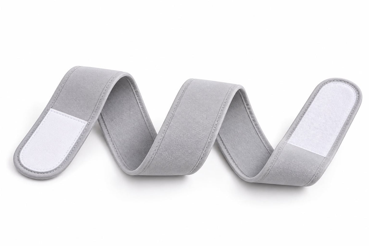 Cinturón ajustable gris con velcro