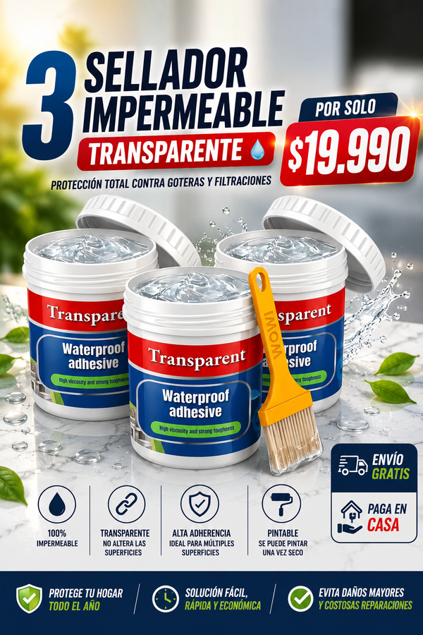 3 Gel Selladores Impermeables Transparentes💧300 gr