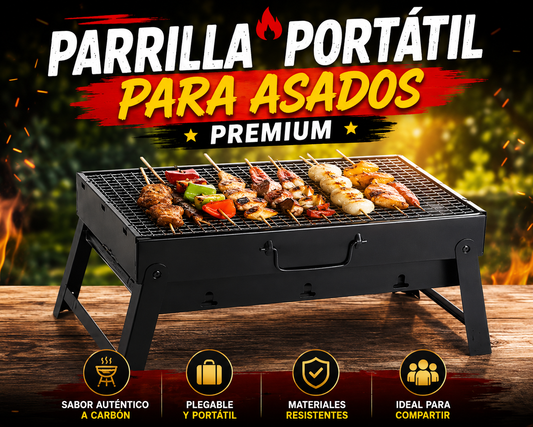 🔥Parrillera Portátil para Asados Premium