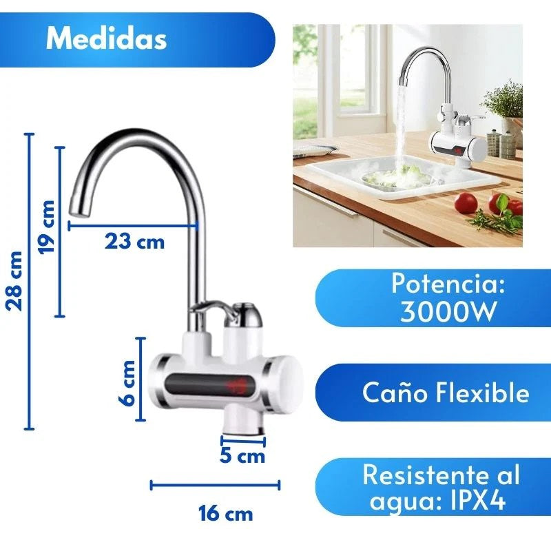 Calentador de Agua Eléctrico para Ducha y Grifo💧