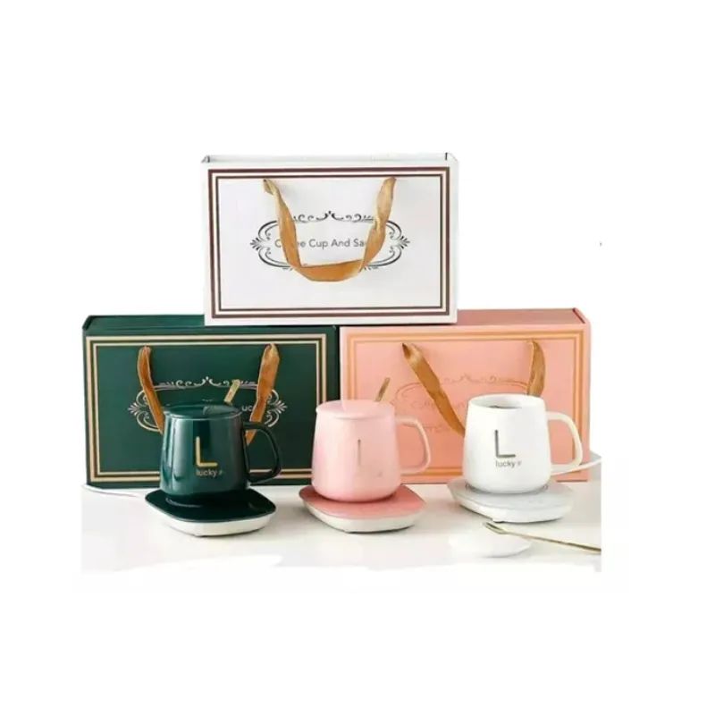 🤩 ⚜TAZA + CALENTADOR CON USB + CUCHARILLA ❤️😊