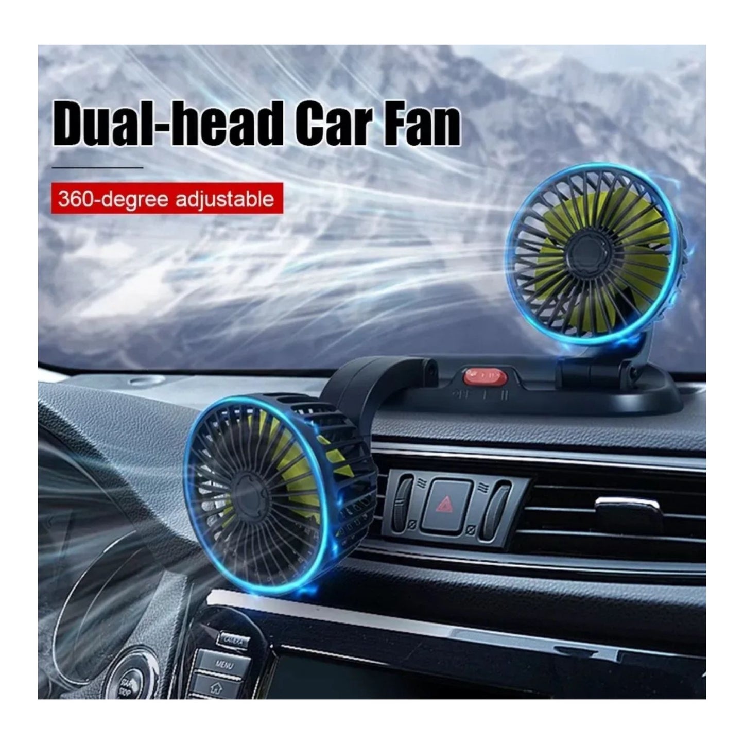 Ventilador 360° para Auto🚗 | Frescura y Confort en Cada Viaje✨