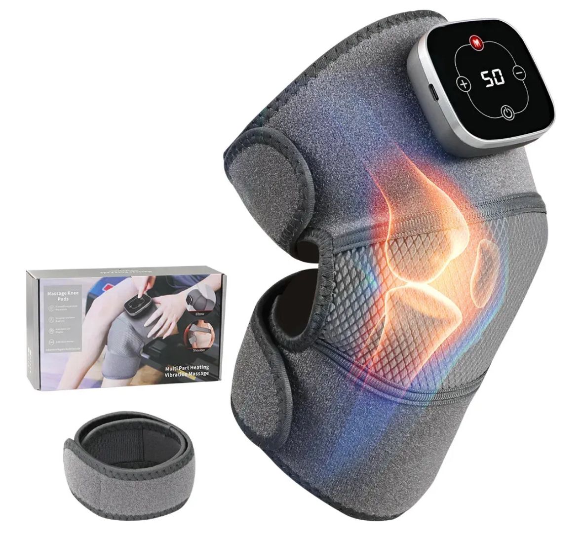 🔥 Rodillera Térmica 3 en 1 con Masaje y Vibración