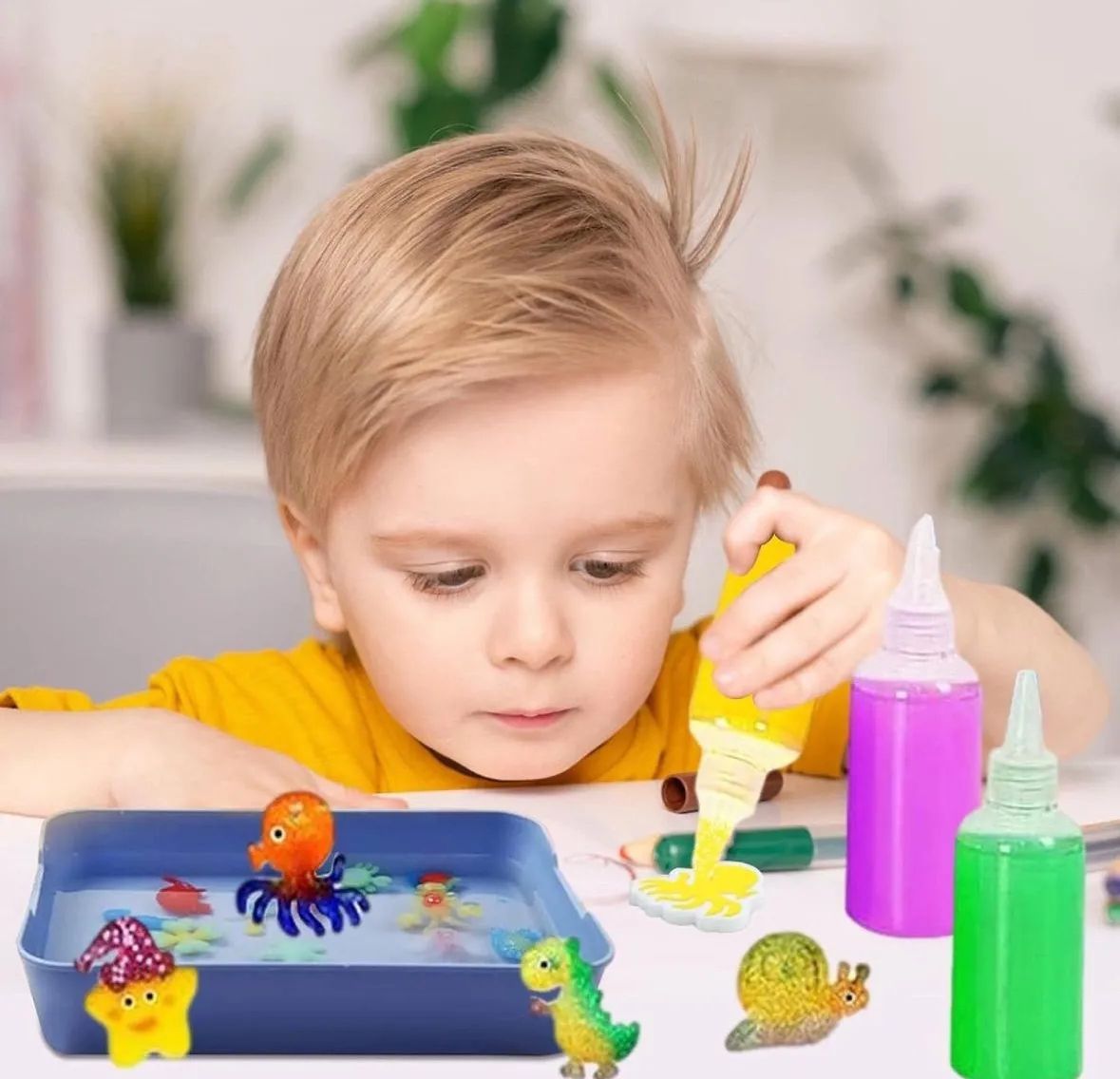 🧙‍♂️ Kit Mágico de Animales Acuáticos – Diversión Sensorial en la Hora del Baño