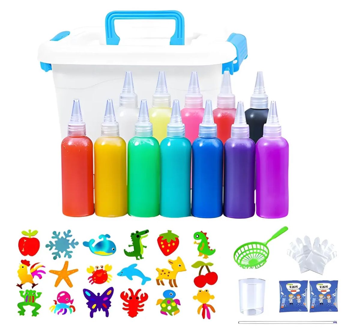 🧙‍♂️ Kit Mágico de Animales Acuáticos – Diversión Sensorial en la Hora del Baño