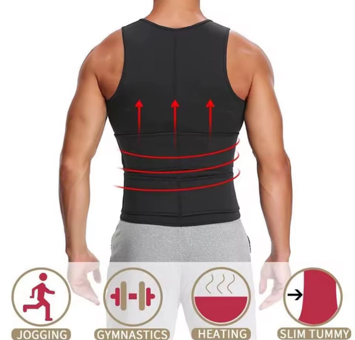 🔥 Faja Chaleco Reductora para Hombre 🔥