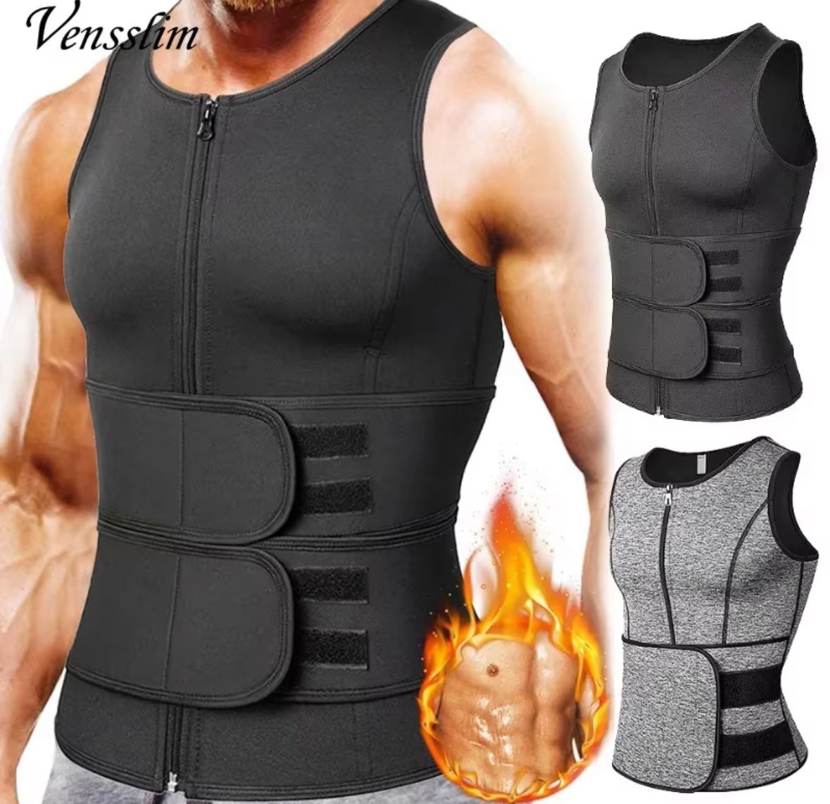 🔥 Faja Chaleco Reductora para Hombre 🔥