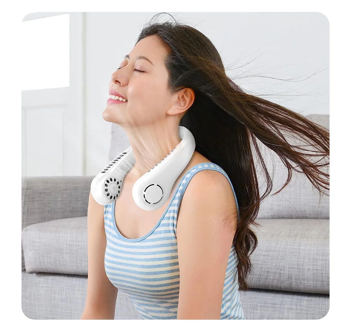 🌬️ Ventilador Portátil de Cuello Recargable – Frescura en Movimiento