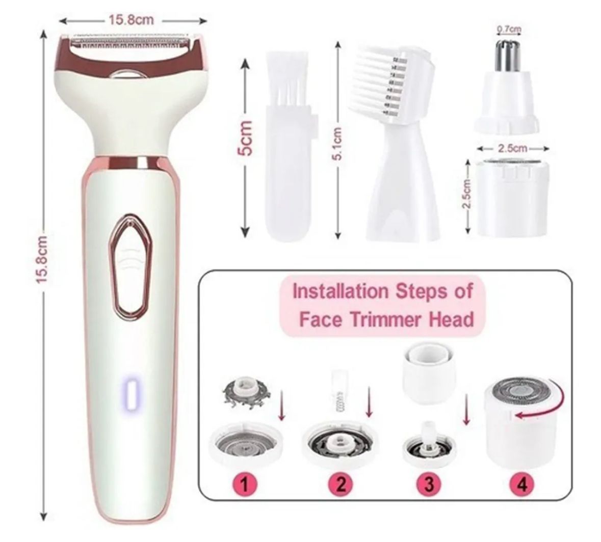 DepiGlow 4 en 1✨| Depiladora Facial y Corporal
