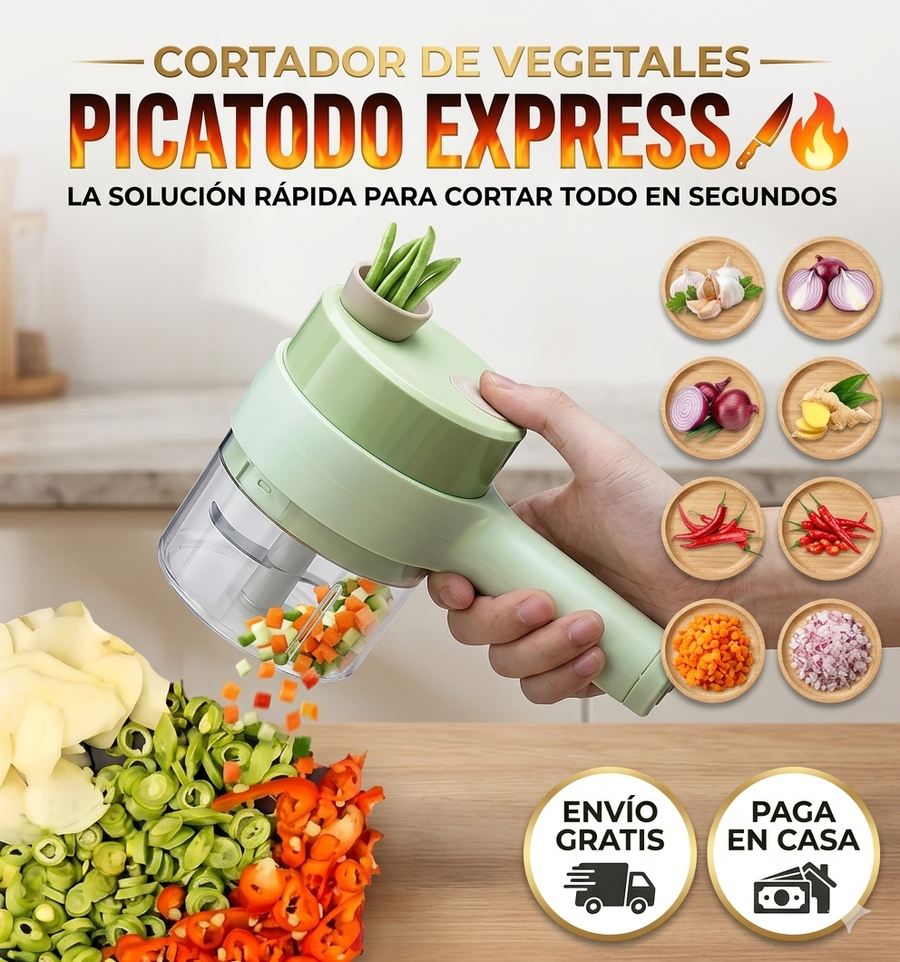 Cortador de Vegetales PicaTodo Express 🔪🔥